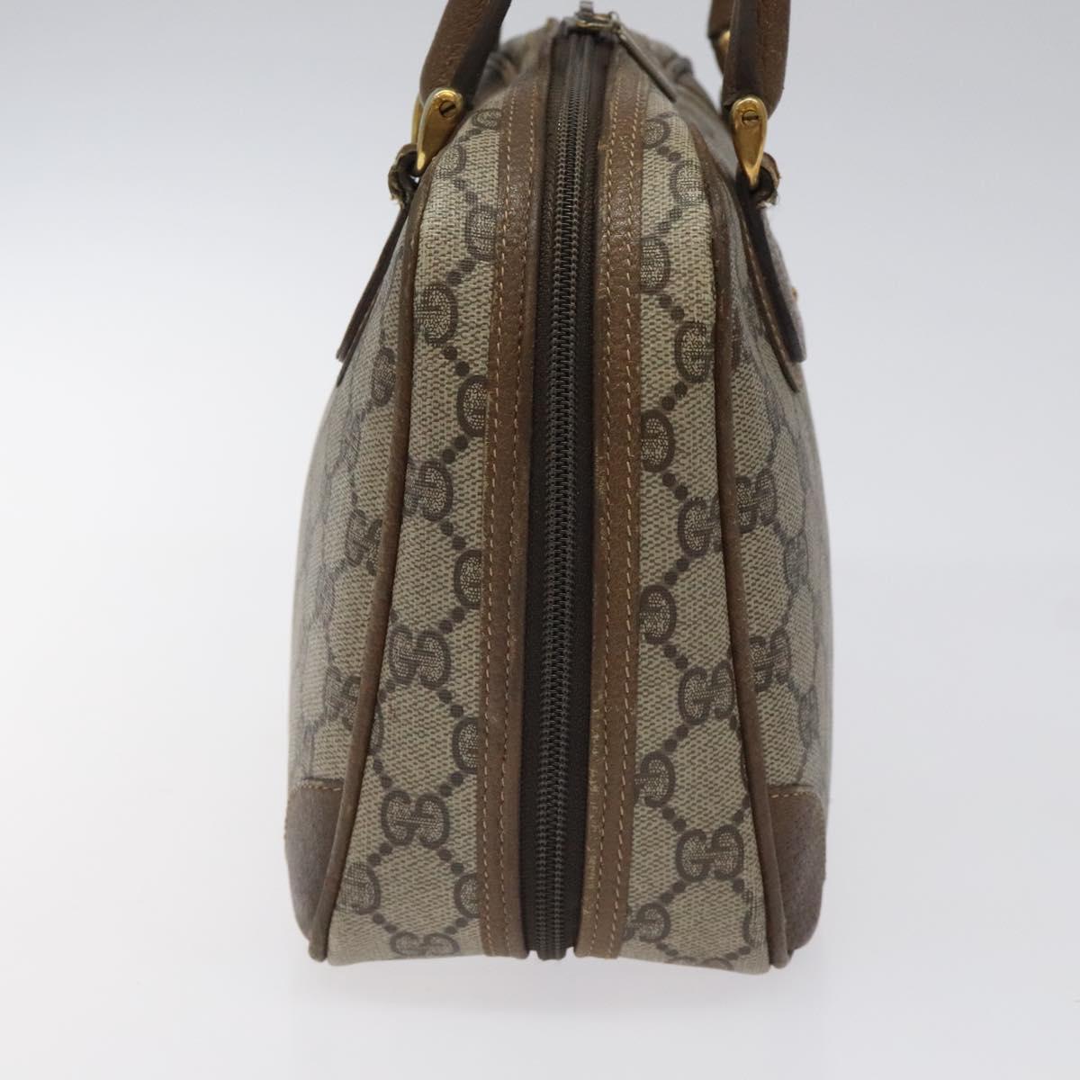 GUCCI GG Supreme Hand Bag PVC Beige Gold 000 39 0030 Auth ki5673