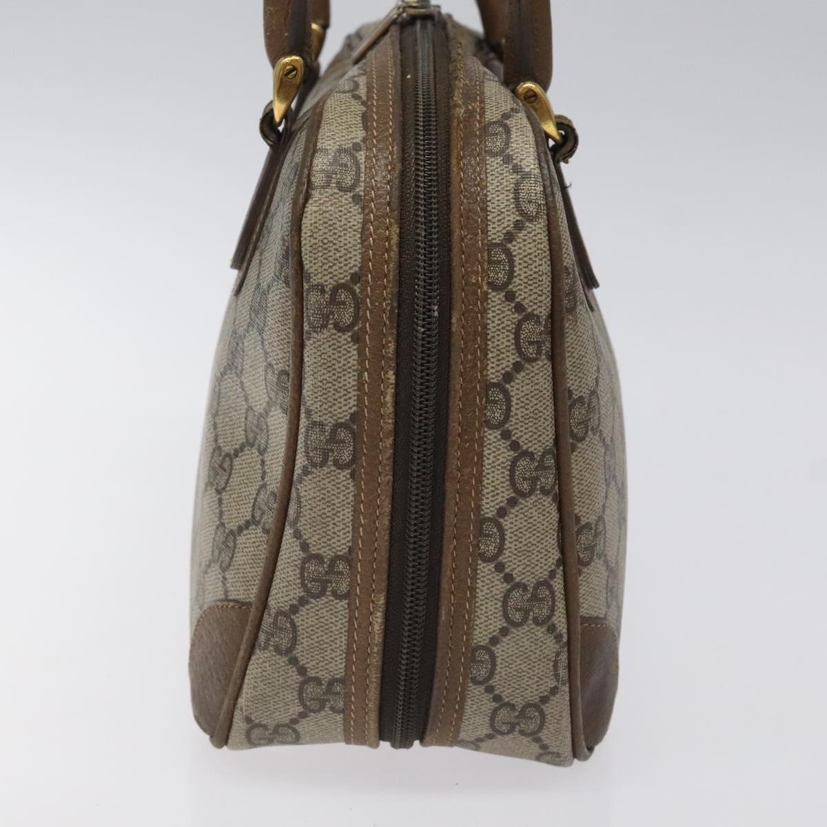 GUCCI GG Supreme Hand Bag PVC Beige Gold 000 39 0030 Auth ki5673