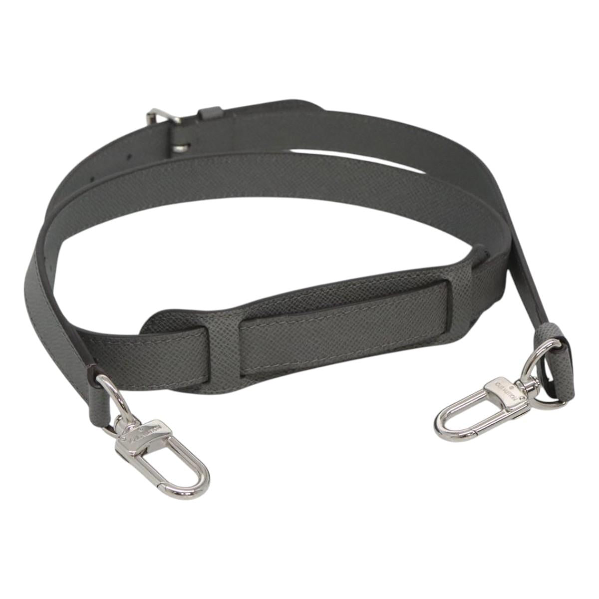 LOUIS VUITTON Taiga Adjustable Shoulder Strap 39.4""""-48.8"""" Gray LV Auth ki5707