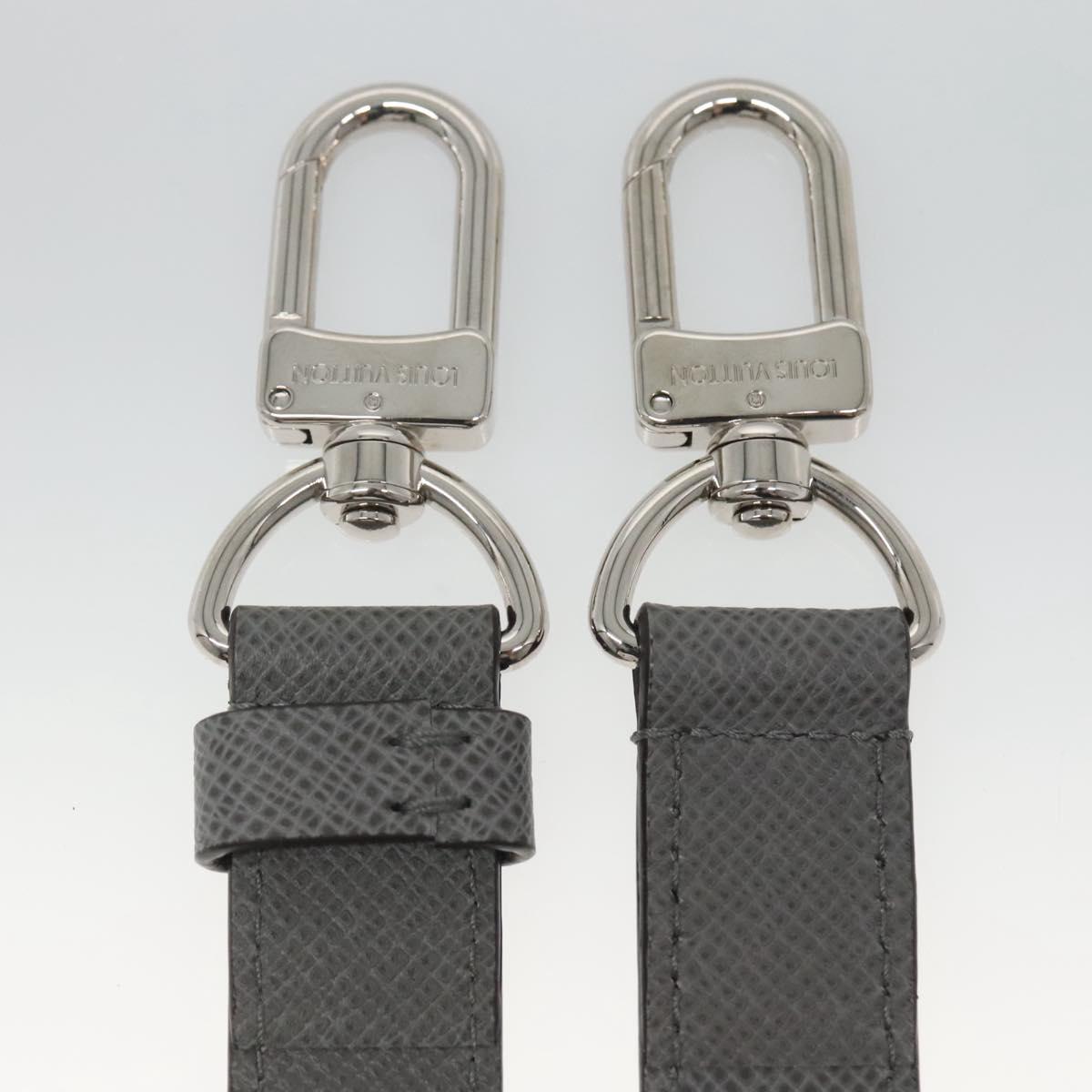 LOUIS VUITTON Taiga Adjustable Shoulder Strap 39.4""""-48.8"""" Gray LV Auth ki5707