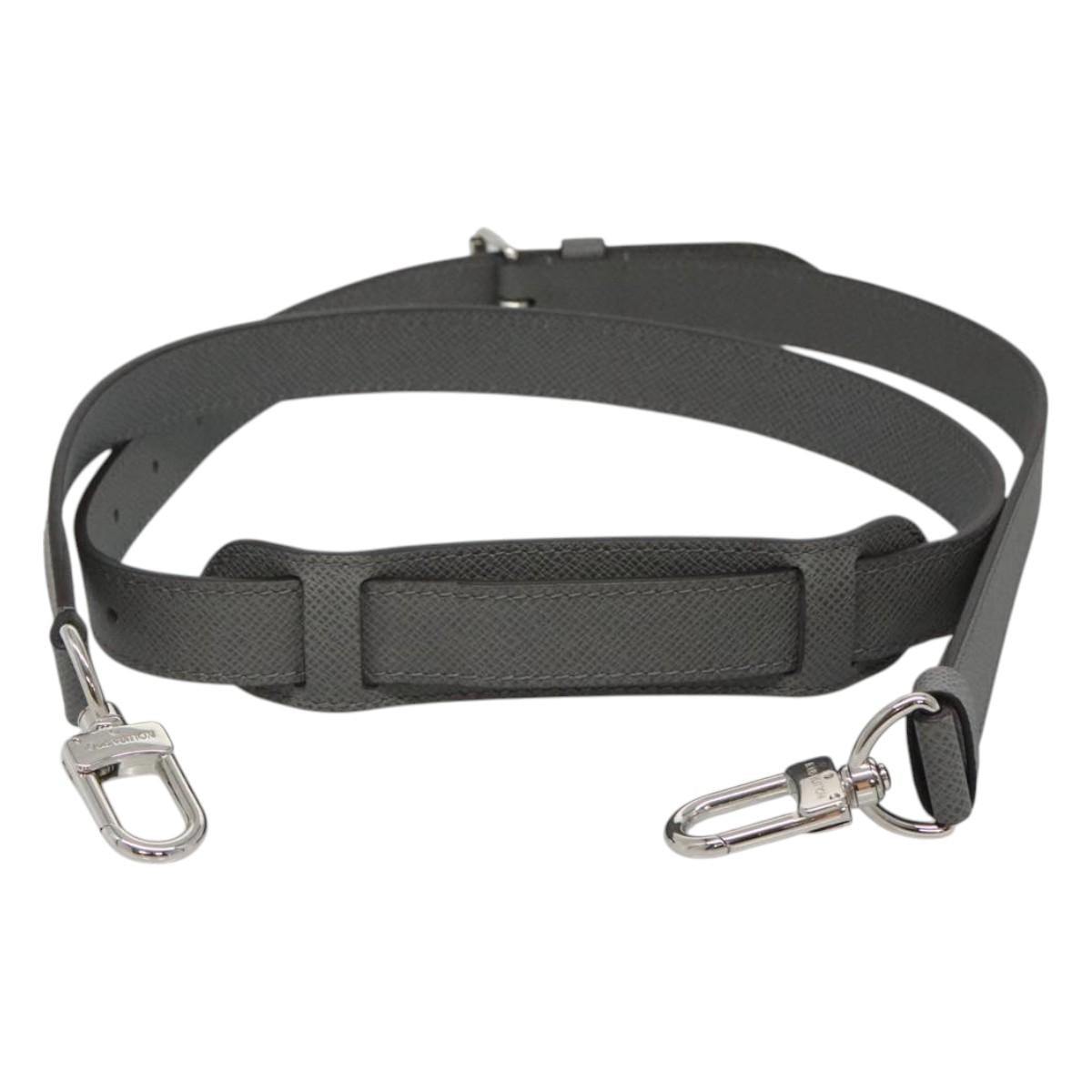 LOUIS VUITTON Taiga Adjustable Shoulder Strap 39.4""""-48.8"""" Gray LV Auth ki5707