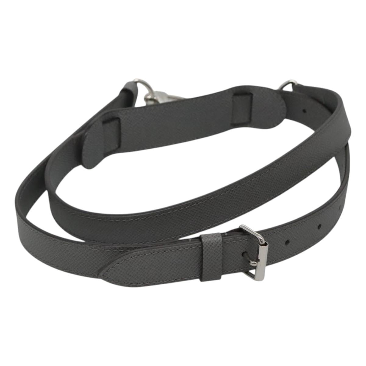 LOUIS VUITTON Taiga Adjustable Shoulder Strap 39.4""""-48.8"""" Gray LV Auth ki5707