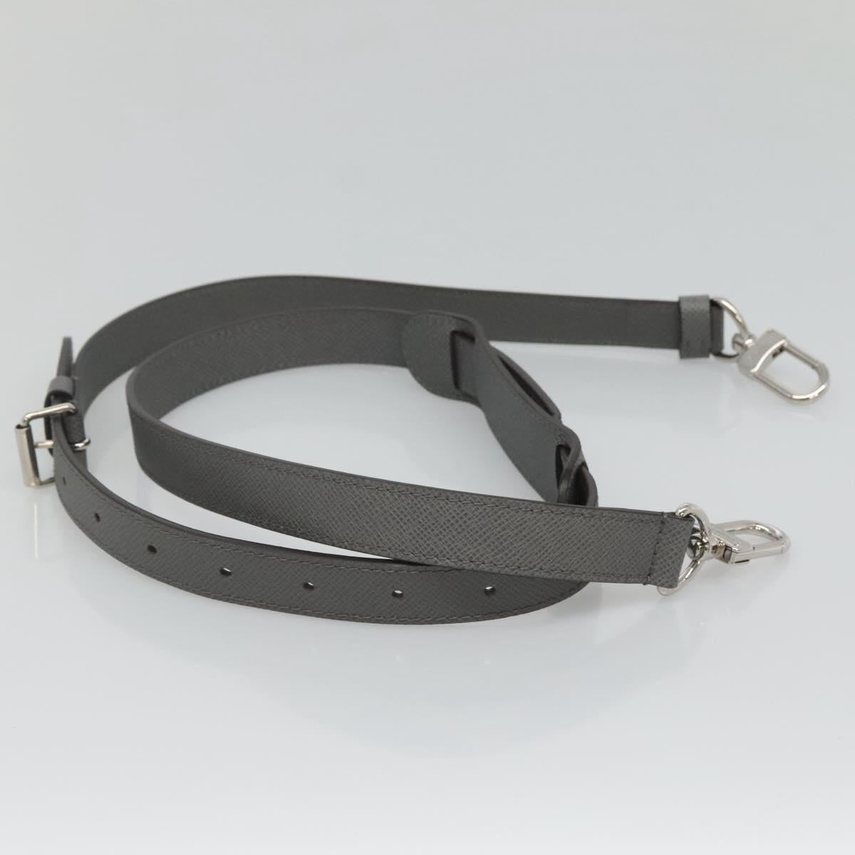 LOUIS VUITTON Taiga Adjustable Shoulder Strap 39.4""""-48.8"""" Gray LV Auth ki5707