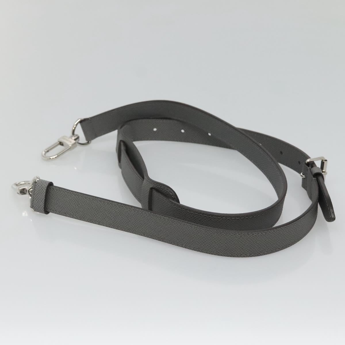 LOUIS VUITTON Taiga Adjustable Shoulder Strap 39.4""""-48.8"""" Gray LV Auth ki5707