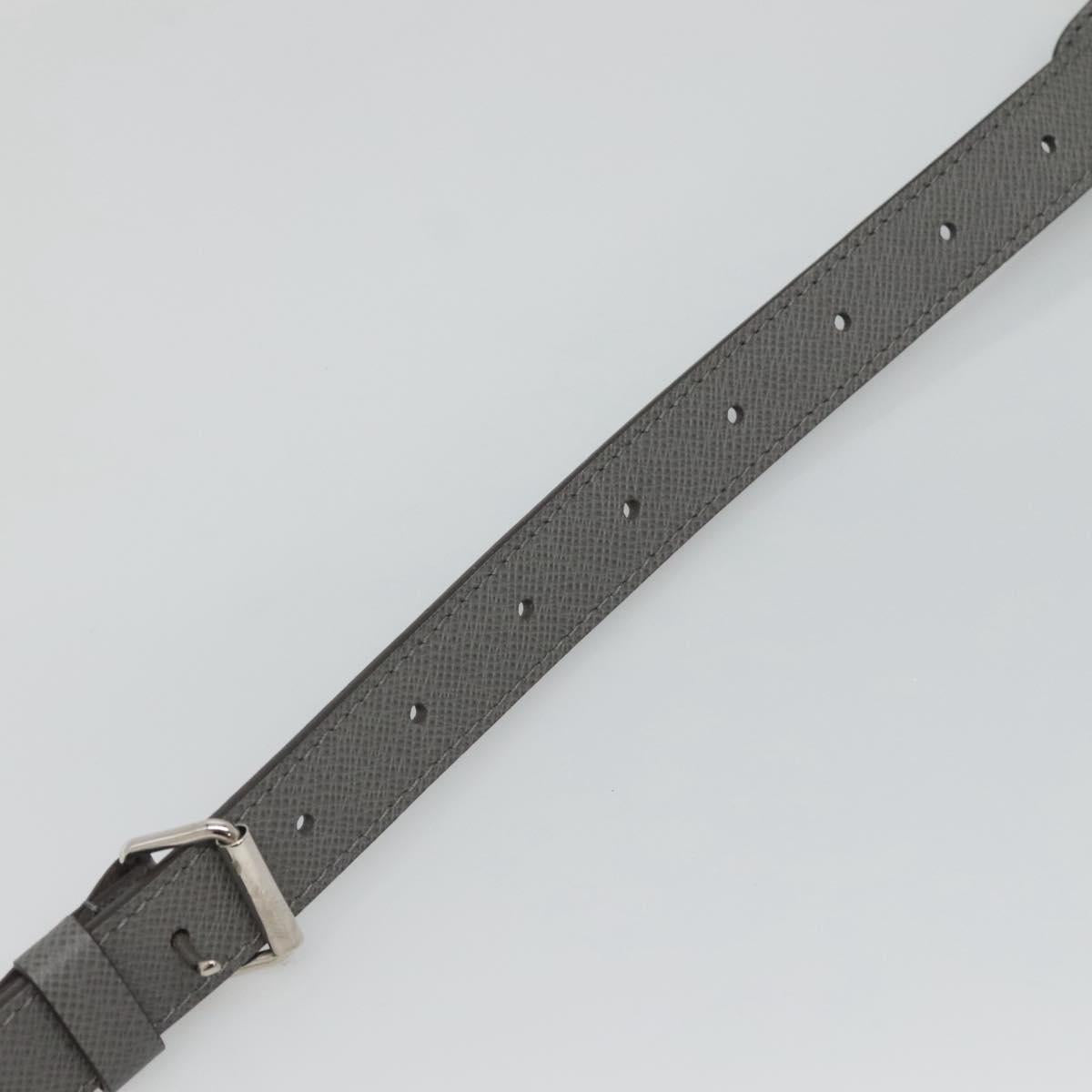 LOUIS VUITTON Taiga Adjustable Shoulder Strap 39.4""""-48.8"""" Gray LV Auth ki5707