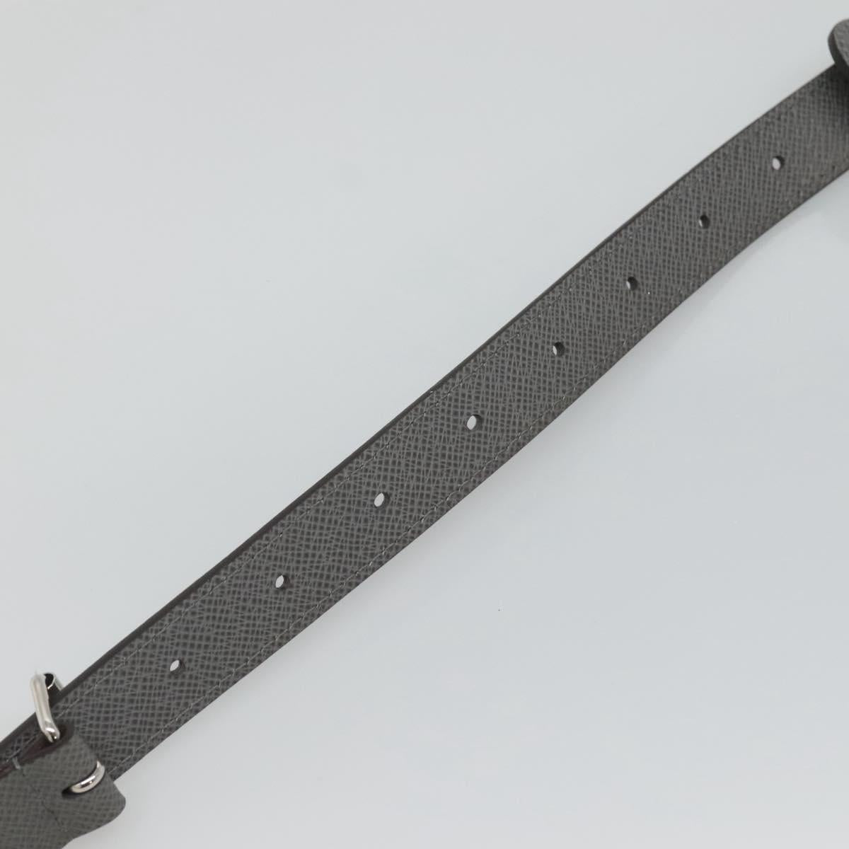 LOUIS VUITTON Taiga Adjustable Shoulder Strap 39.4""""-48.8"""" Gray LV Auth ki5707