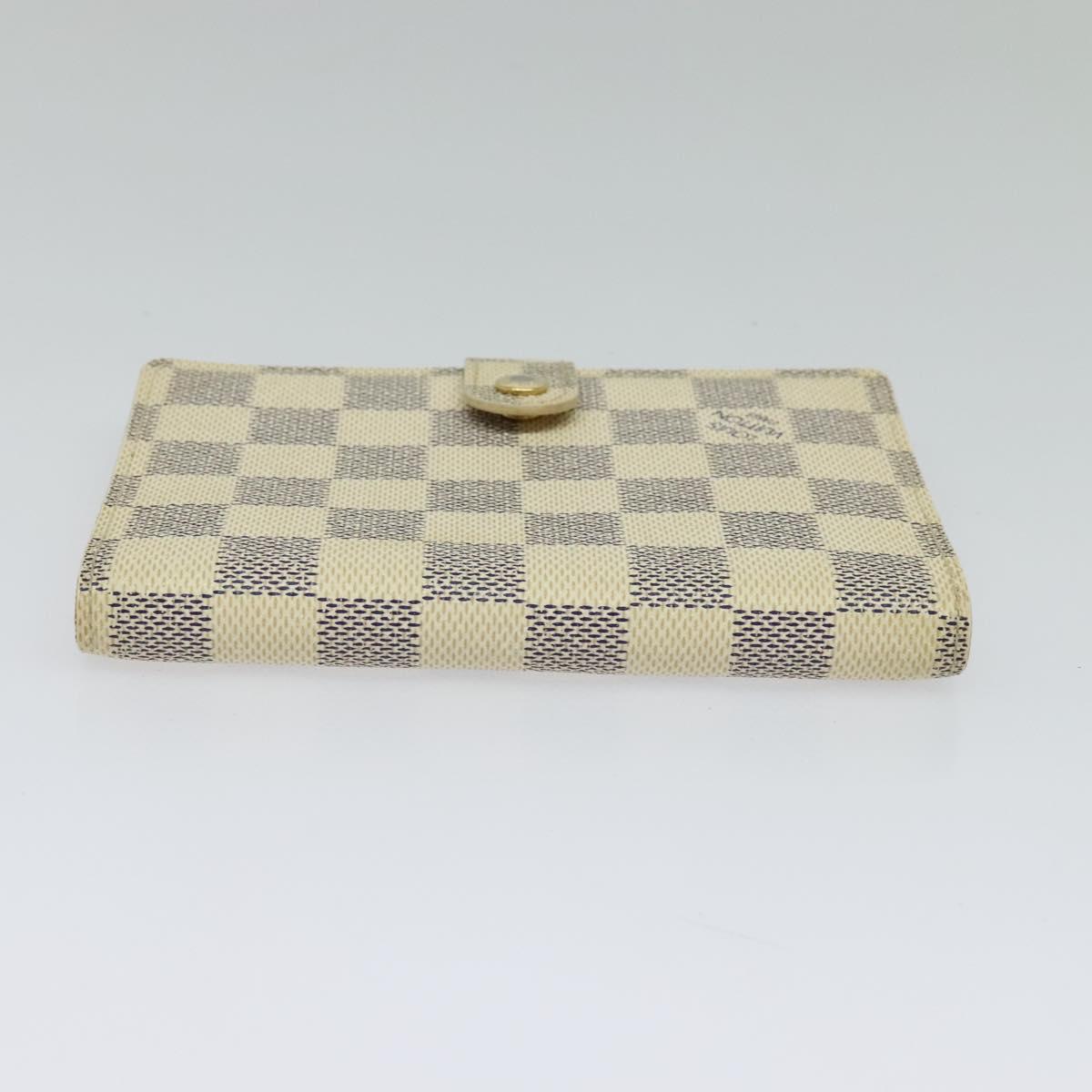 LOUIS VUITTON Damier Azur Agenda PM Day Planner Cover R20706 LV Auth ki5735
