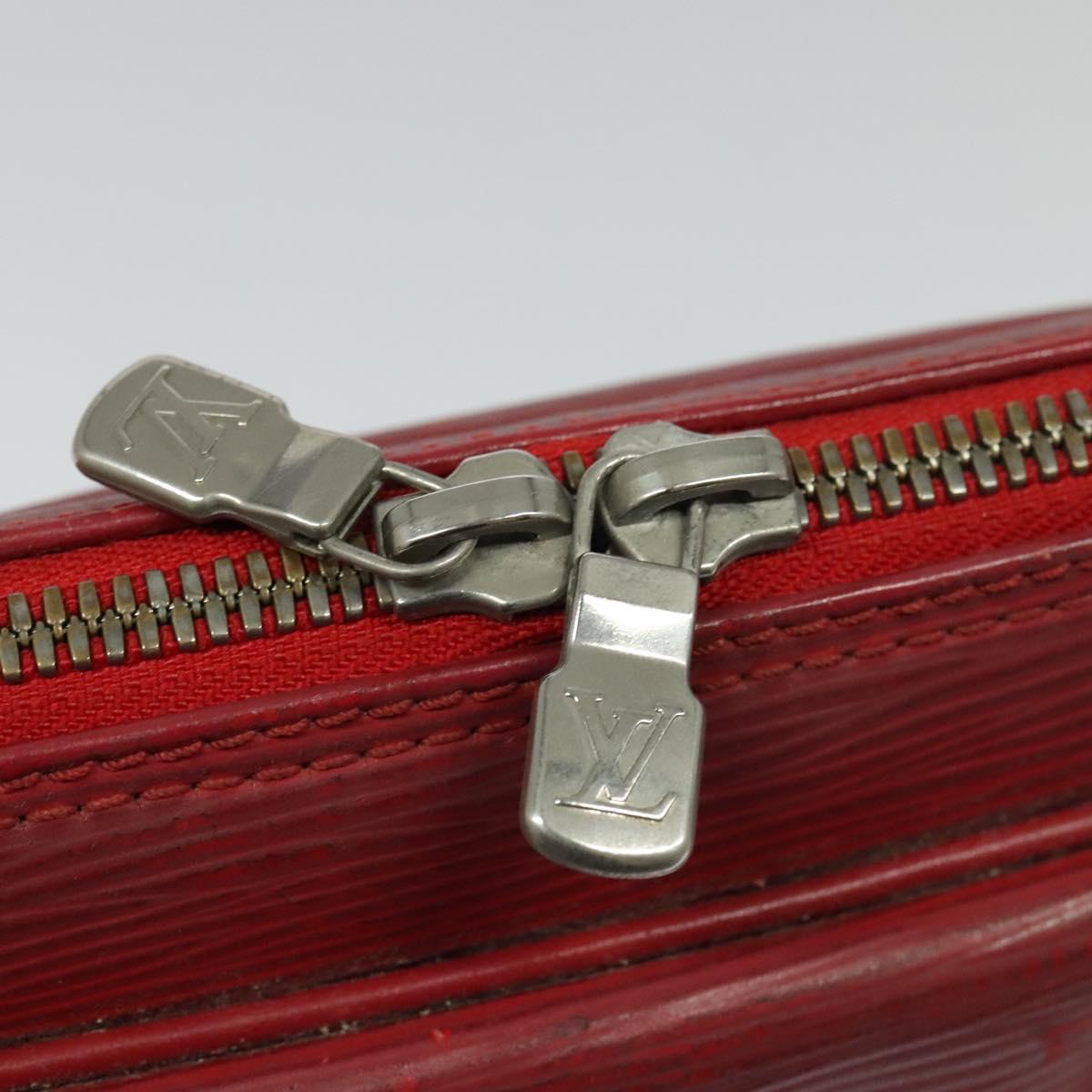 LOUIS VUITTON Epi Vivienne MM Business Bag Red M5912E LV Auth ki5742