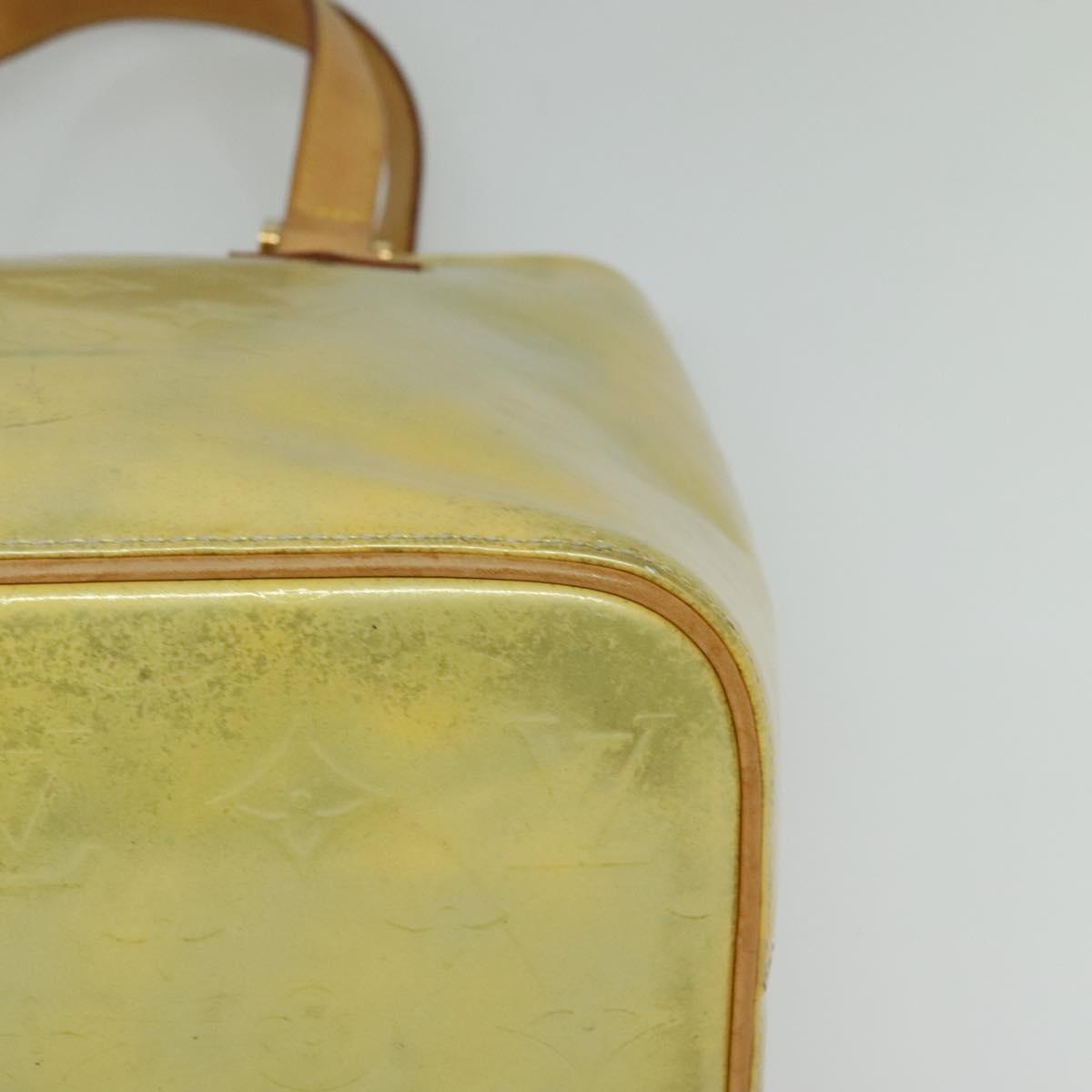 LOUIS VUITTON Monogram Vernis Houston Hand Bag Gris M91053 LV Auth ki5759