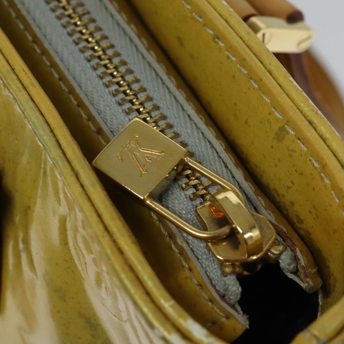 LOUIS VUITTON Monogram Vernis Houston Hand Bag Gris M91053 LV Auth ki5759