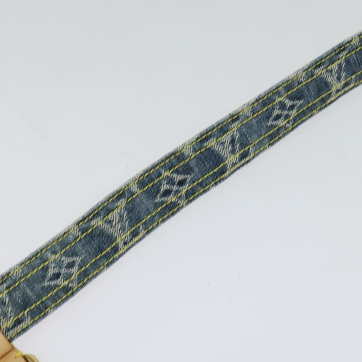 LOUIS VUITTON Monogram Denim Ceinture Belt Blue M6921U LV Auth ki5763