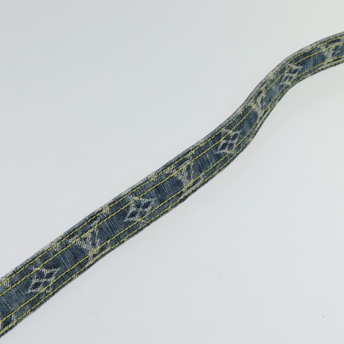 LOUIS VUITTON Monogram Denim Ceinture Belt Blue M6921U LV Auth ki5763