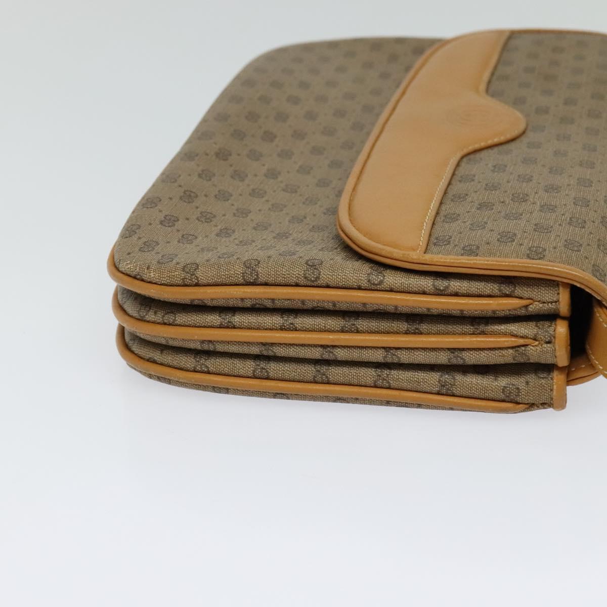 GUCCI Micro GG Supreme Shoulder Bag PVC Beige Gold 004 106 0024 Auth ki5768