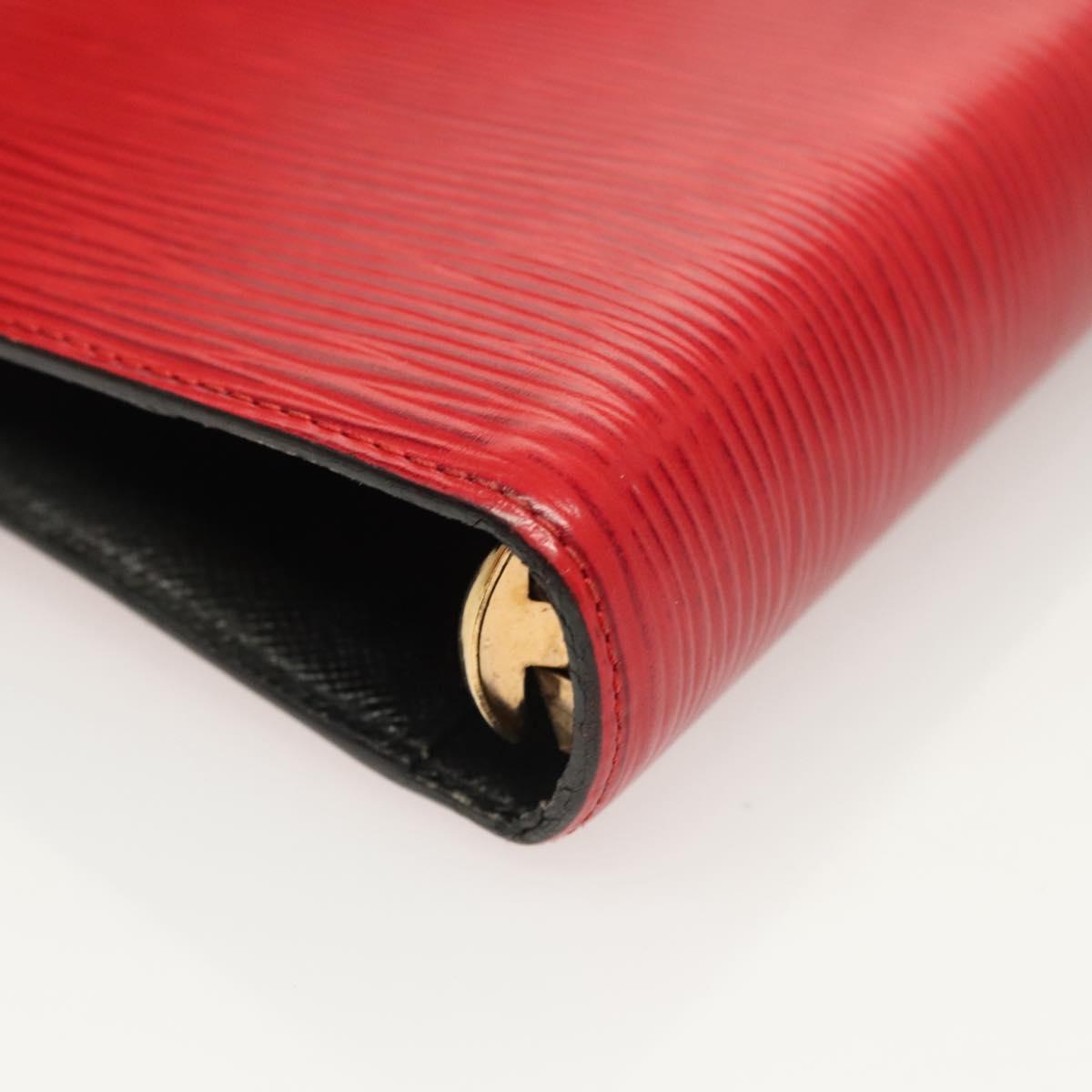 LOUIS VUITTON Epi Agenda MM Day Planner Cover Red R20047 LV Auth ki5772