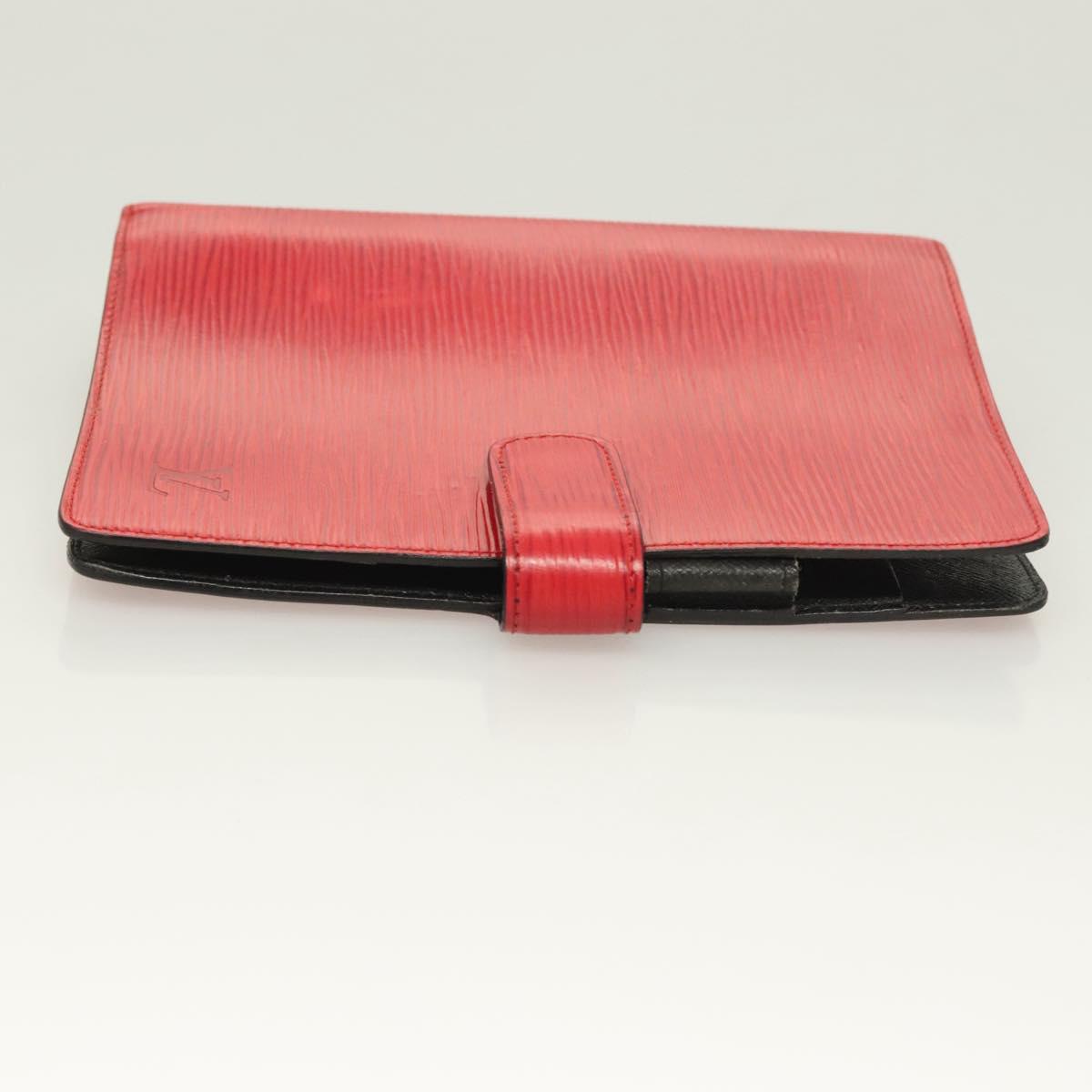LOUIS VUITTON Epi Agenda MM Day Planner Cover Red R20047 LV Auth ki5772