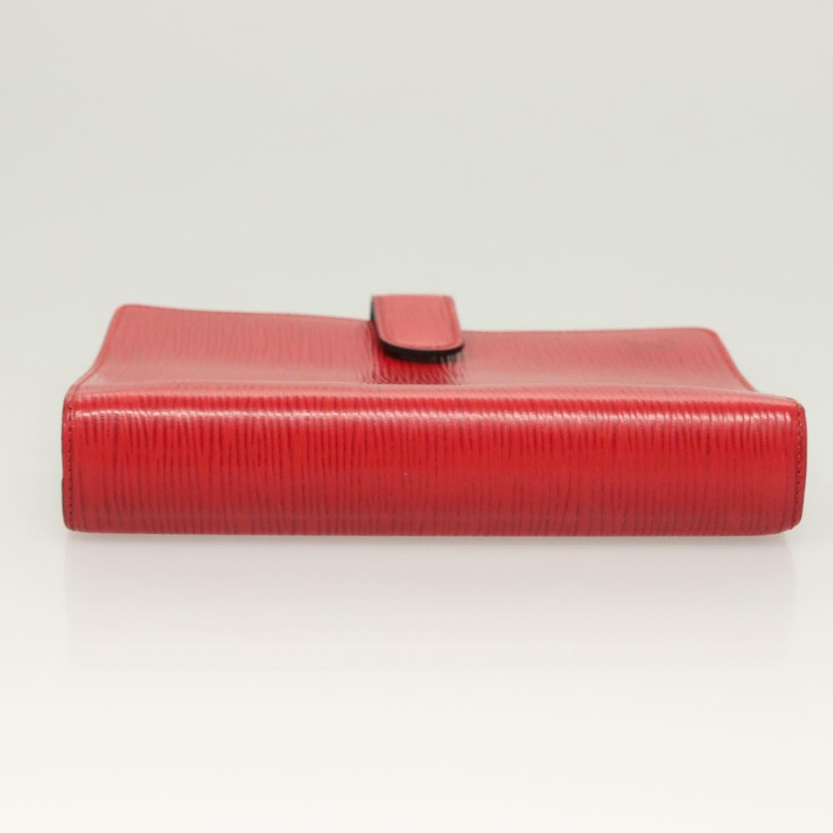 LOUIS VUITTON Epi Agenda MM Day Planner Cover Red R20047 LV Auth ki5772