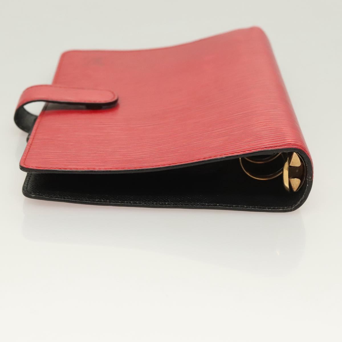 LOUIS VUITTON Epi Agenda MM Day Planner Cover Red R20047 LV Auth ki5772