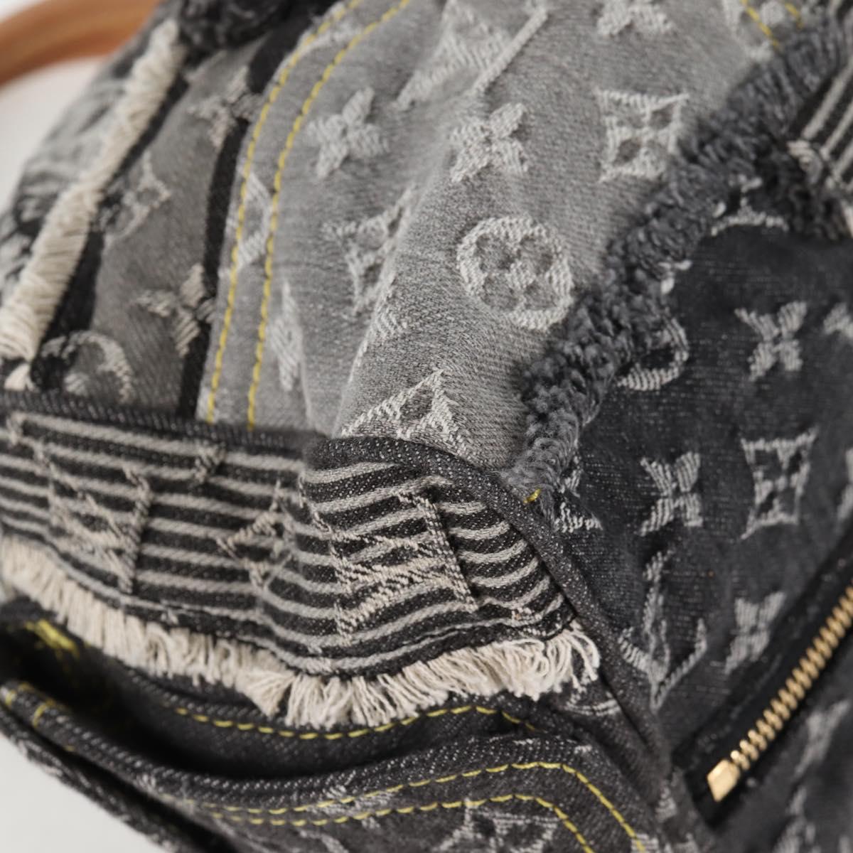 LOUIS VUITTON Monogram Denim Patchwork Speedy 30 Bag Gray M95381 LV Auth ki5785M