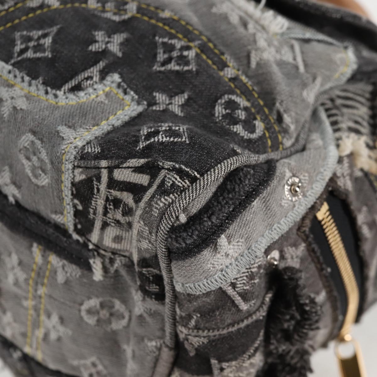 LOUIS VUITTON Monogram Denim Patchwork Speedy 30 Bag Gray M95381 LV Auth ki5785M