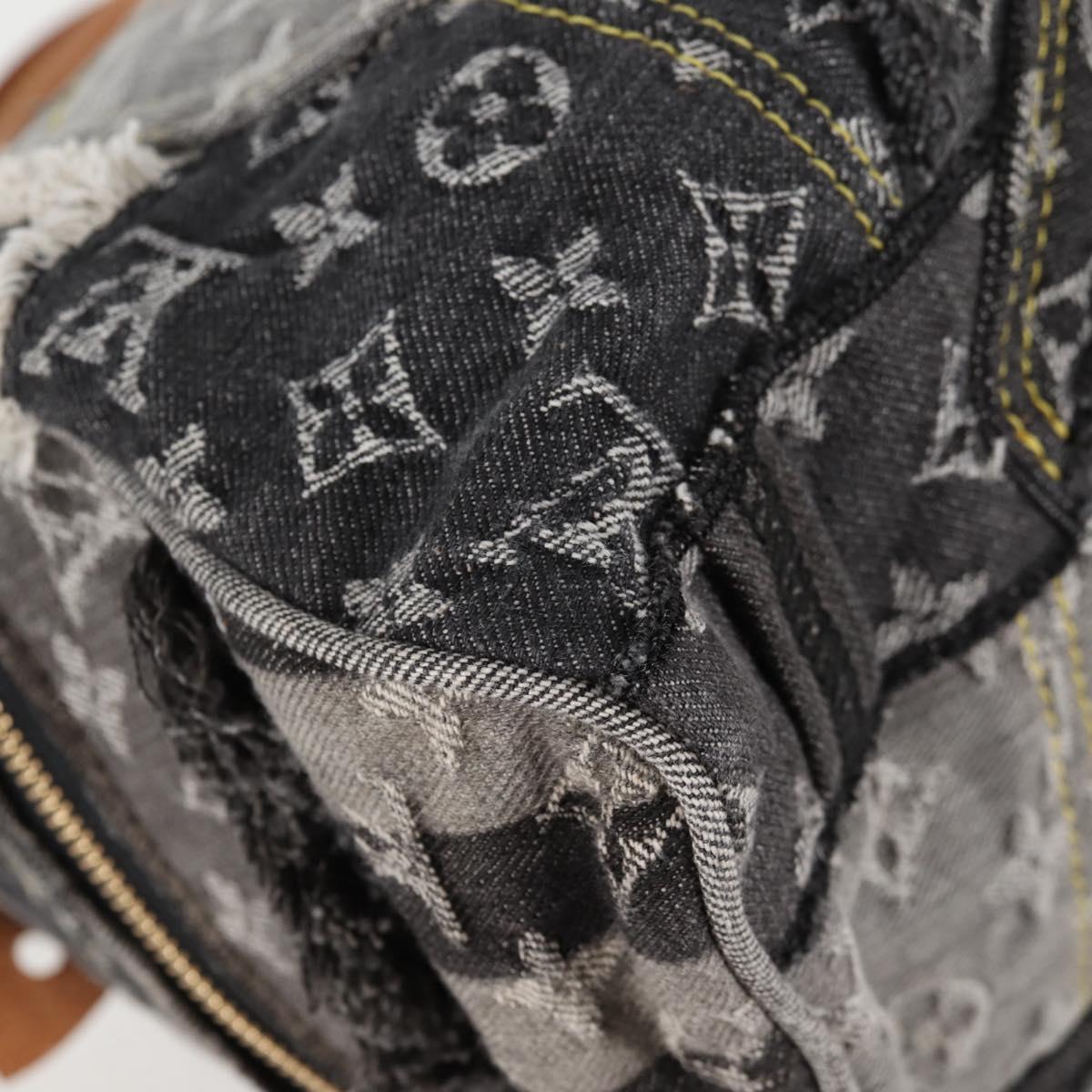 LOUIS VUITTON Monogram Denim Patchwork Speedy 30 Bag Gray M95381 LV Auth ki5785M