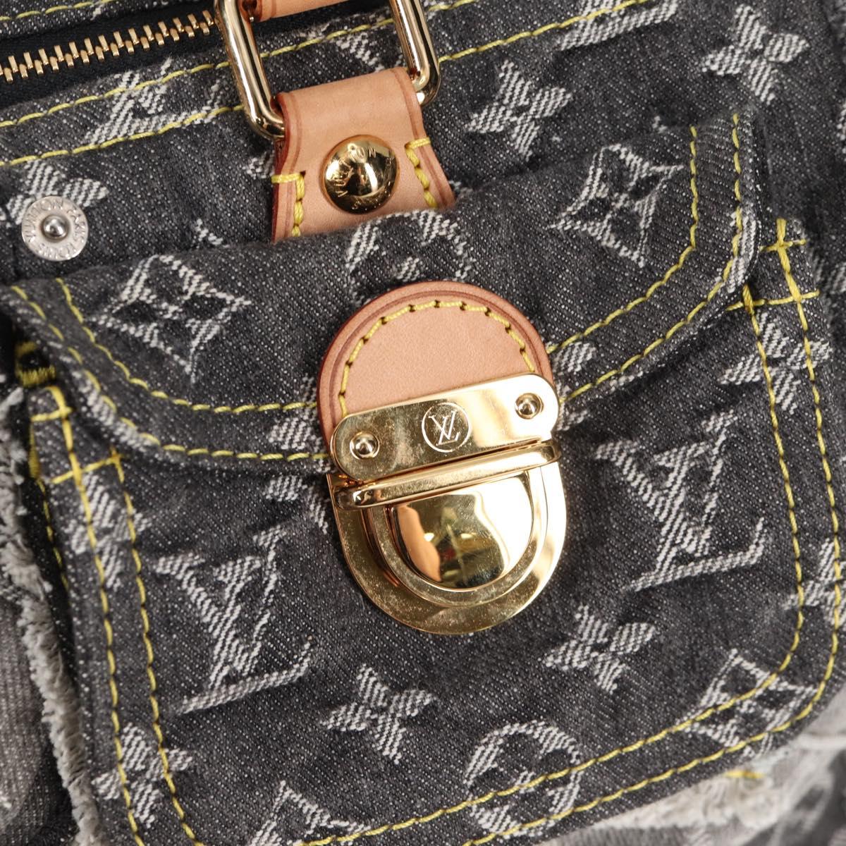 LOUIS VUITTON Monogram Denim Patchwork Speedy 30 Bag Gray M95381 LV Auth ki5785M