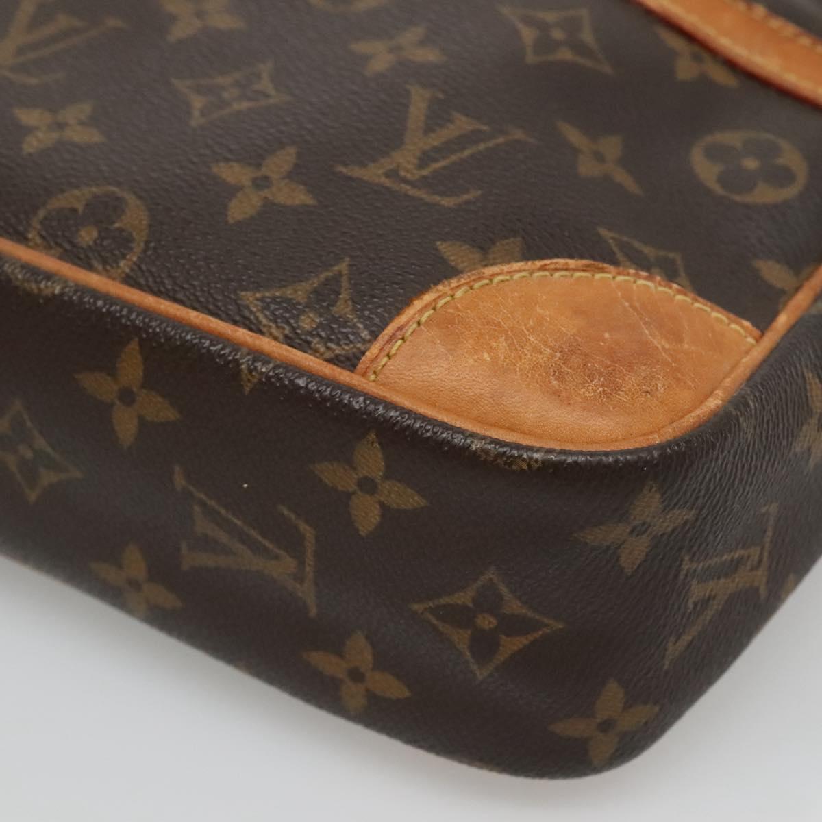LOUIS VUITTON Monogram Compiegne 28 Clutch Bag M51845 LV Auth ki5790