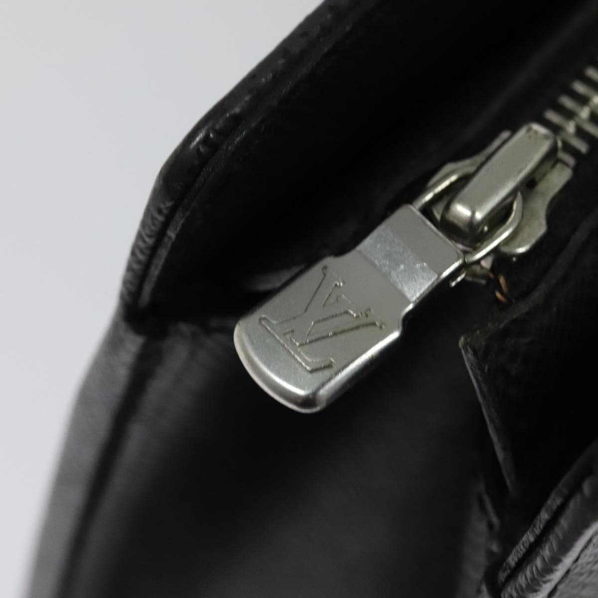 LOUIS VUITTON Taiga Porte Documents Rozan Bag Ardoise M30052 LV Auth ki5801