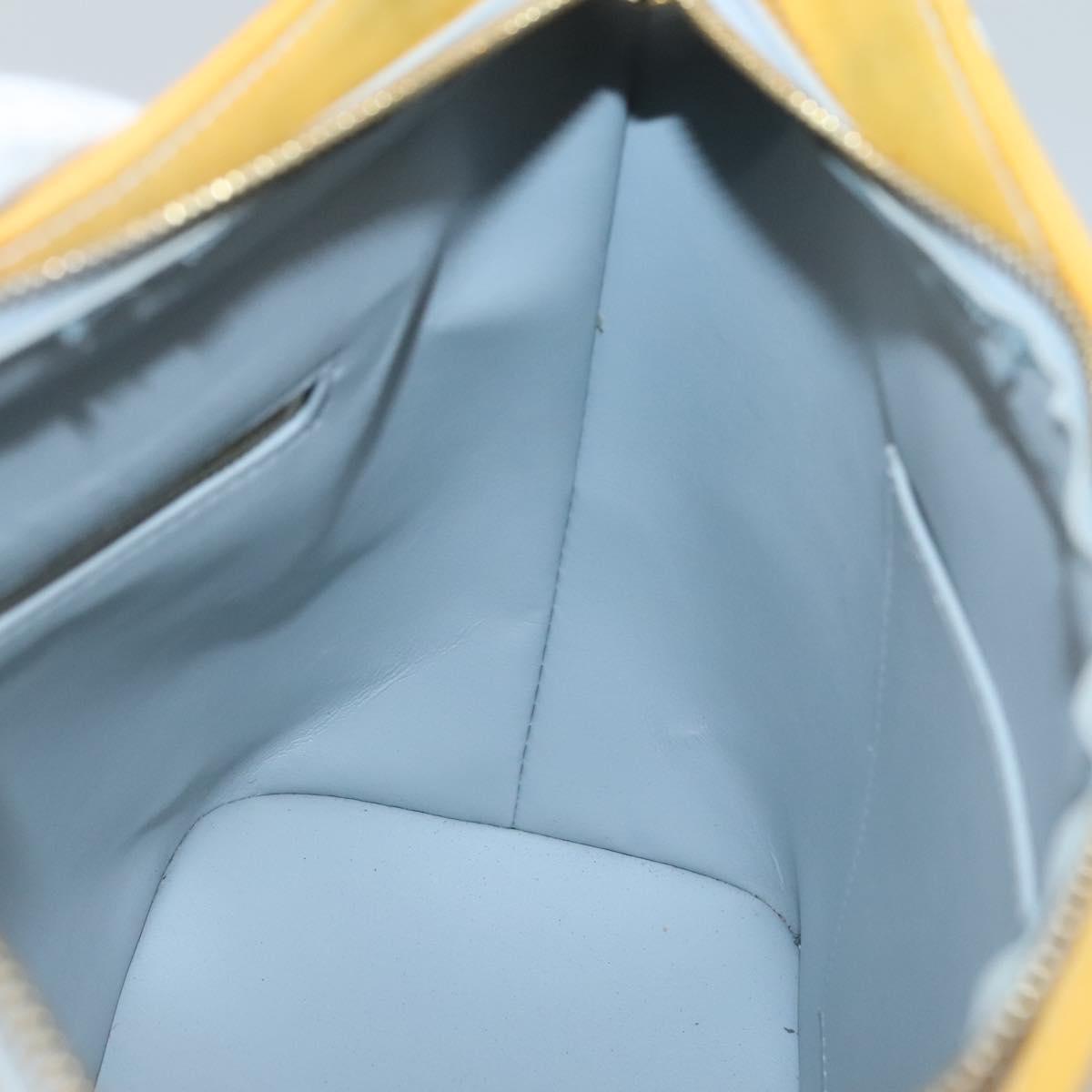 LOUIS VUITTON Monogram Vernis Houston Hand Bag Gris M91053 LV Auth ki5812
