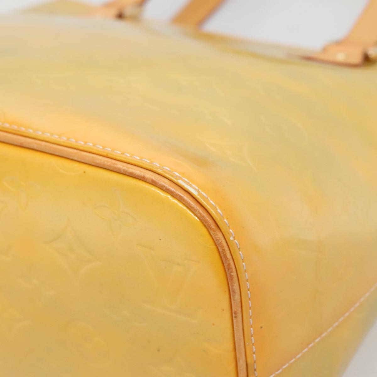 LOUIS VUITTON Monogram Vernis Houston Hand Bag Gris M91053 LV Auth ki5812
