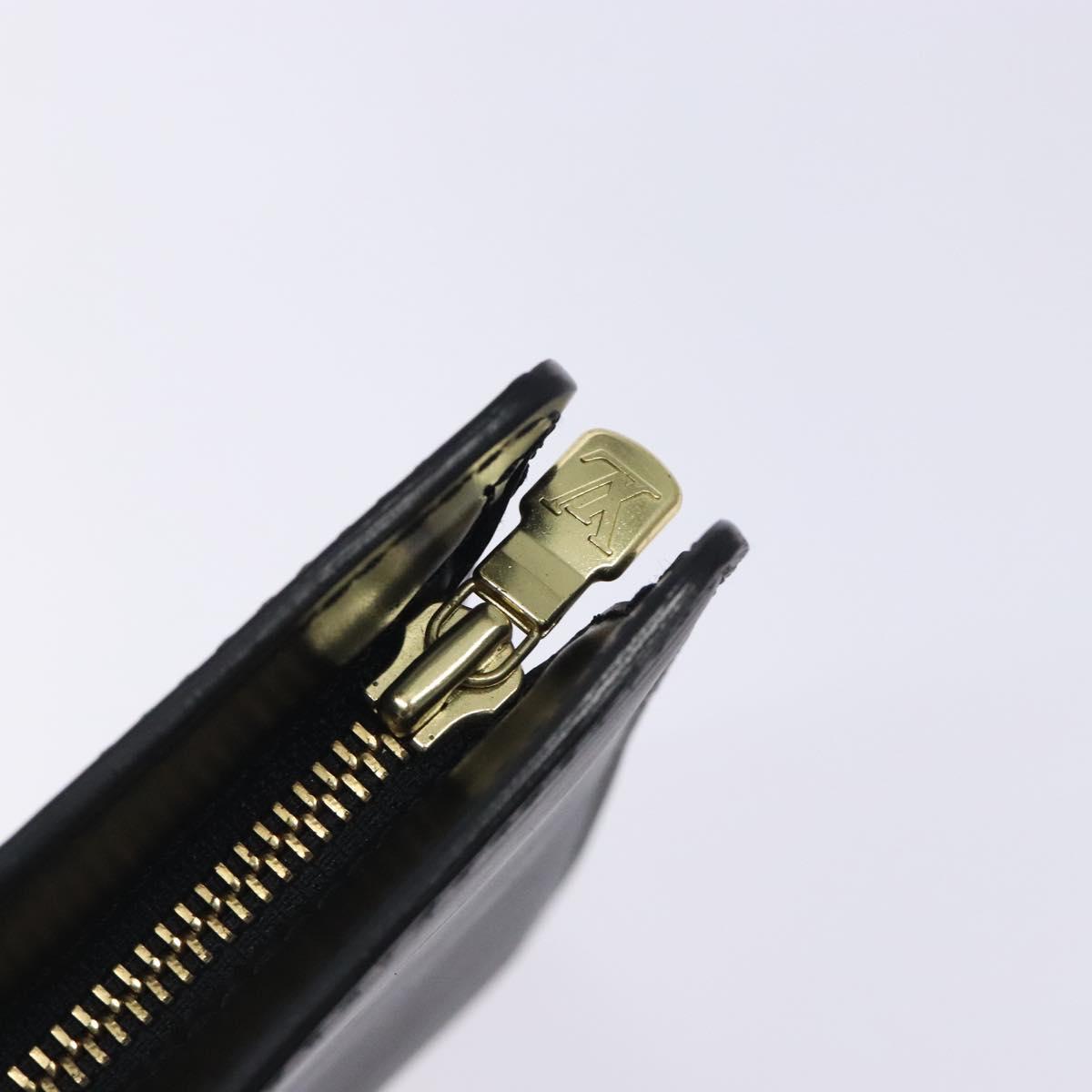 LOUIS VUITTON Epi Pochette Homme Clutch Bag Black Noir M52522 LV Auth ki5816