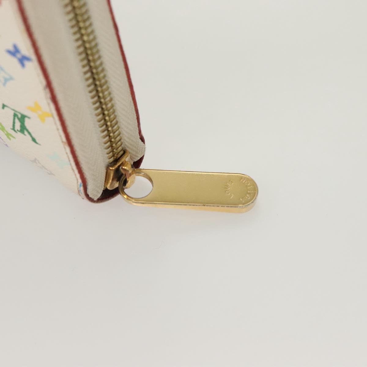 LOUIS VUITTON Monogram Multicolor Zippy Wallet White M60241 LV Auth ki5819
