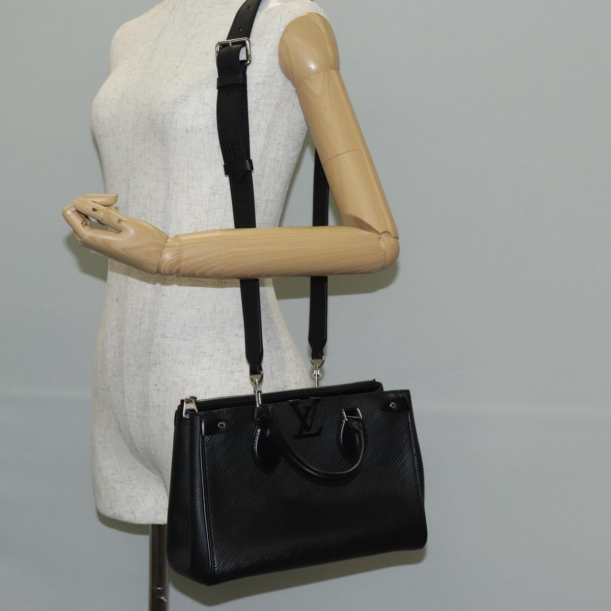 LOUIS VUITTON Epi Grunel Tote PM Tote Bag Black M57680 LV Auth ki5827M