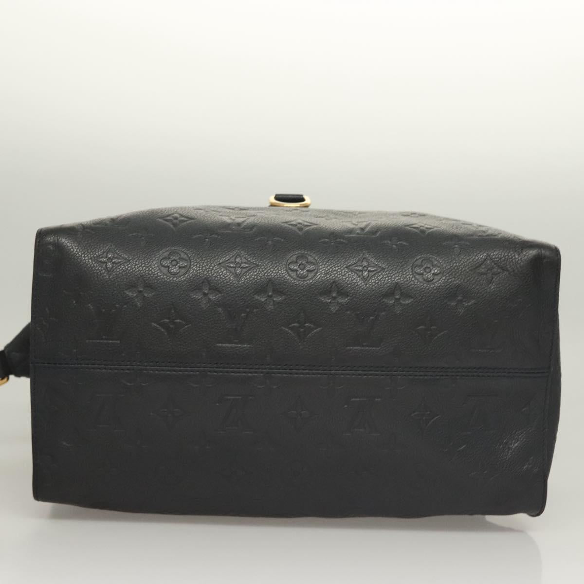 LOUIS VUITTON Monogram Empreinte Lumineuse PM Tote Bag Black M93410 Auth ki5855