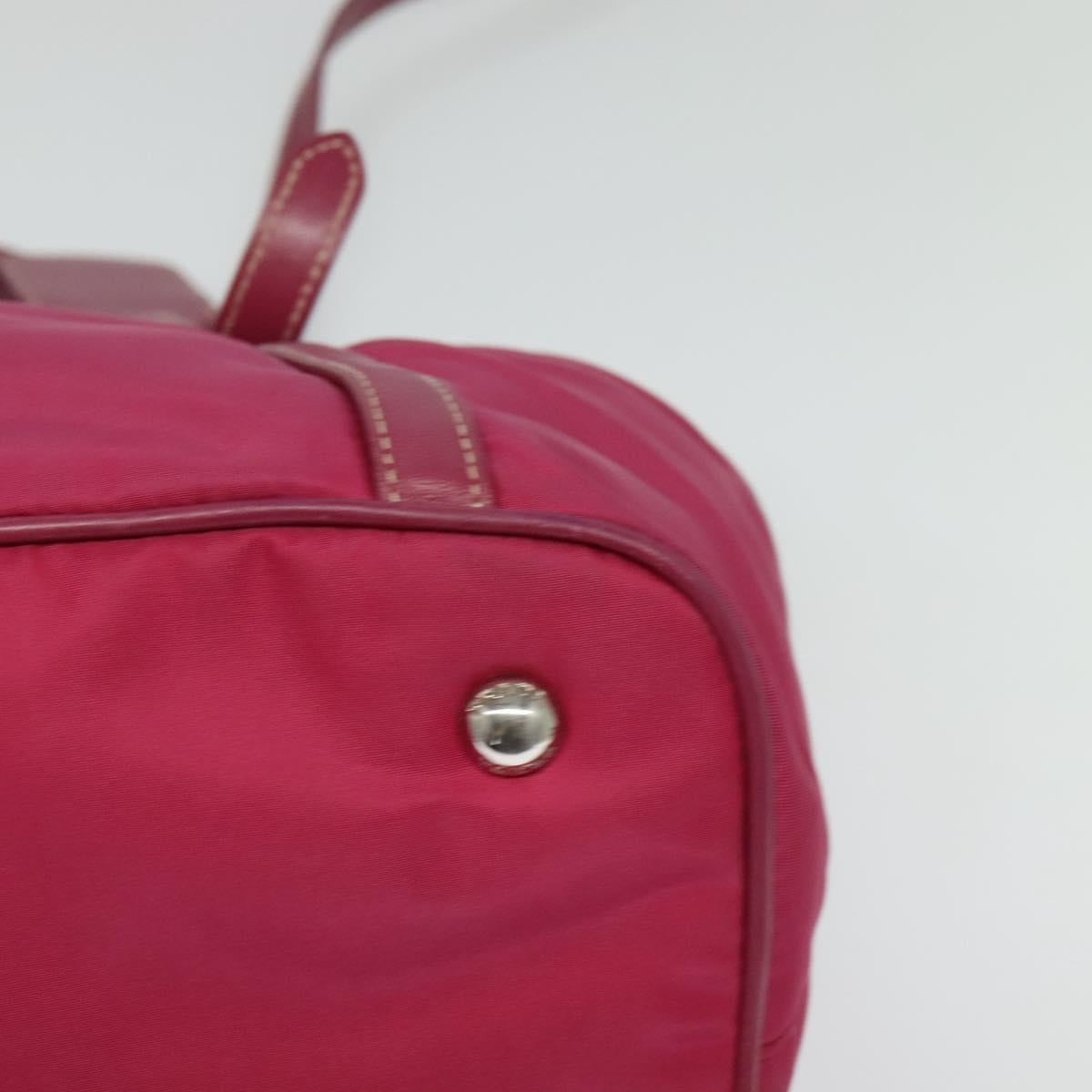 PRADA Tote Bag Nylon 2way Pink Silver Auth ki5875