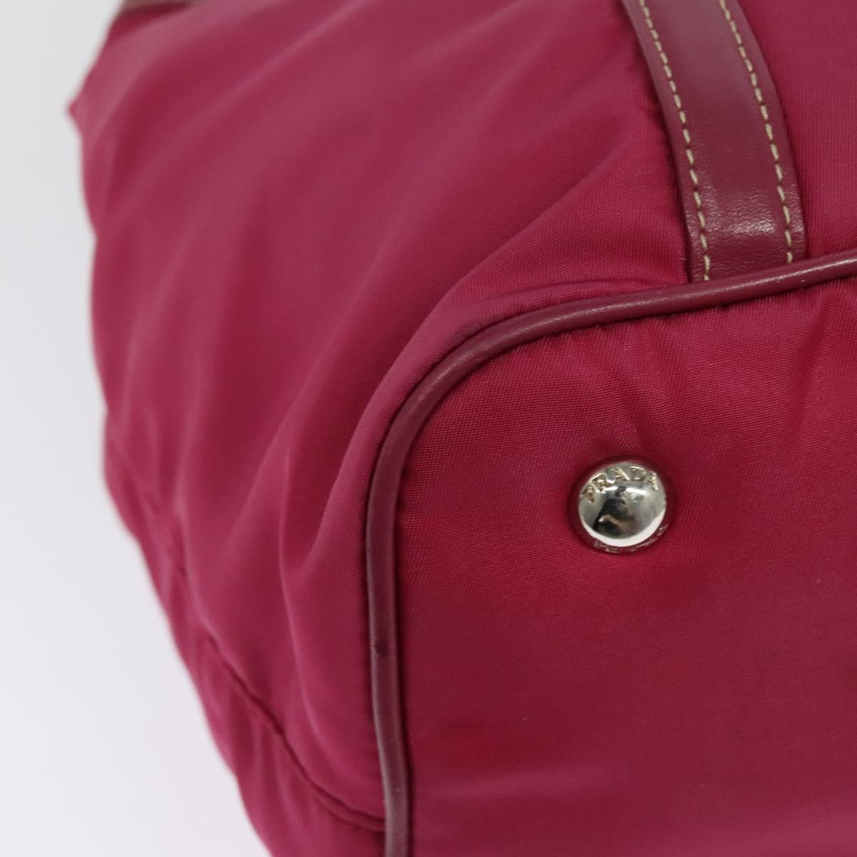 PRADA Tote Bag Nylon 2way Pink Silver Auth ki5875