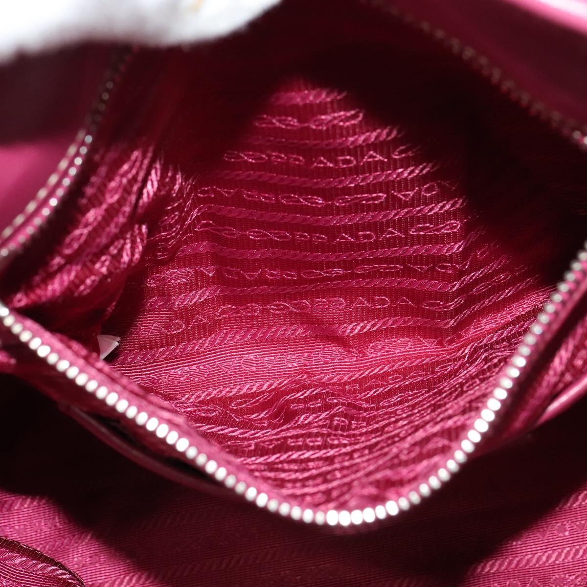 PRADA Tote Bag Nylon 2way Pink Silver Auth ki5875