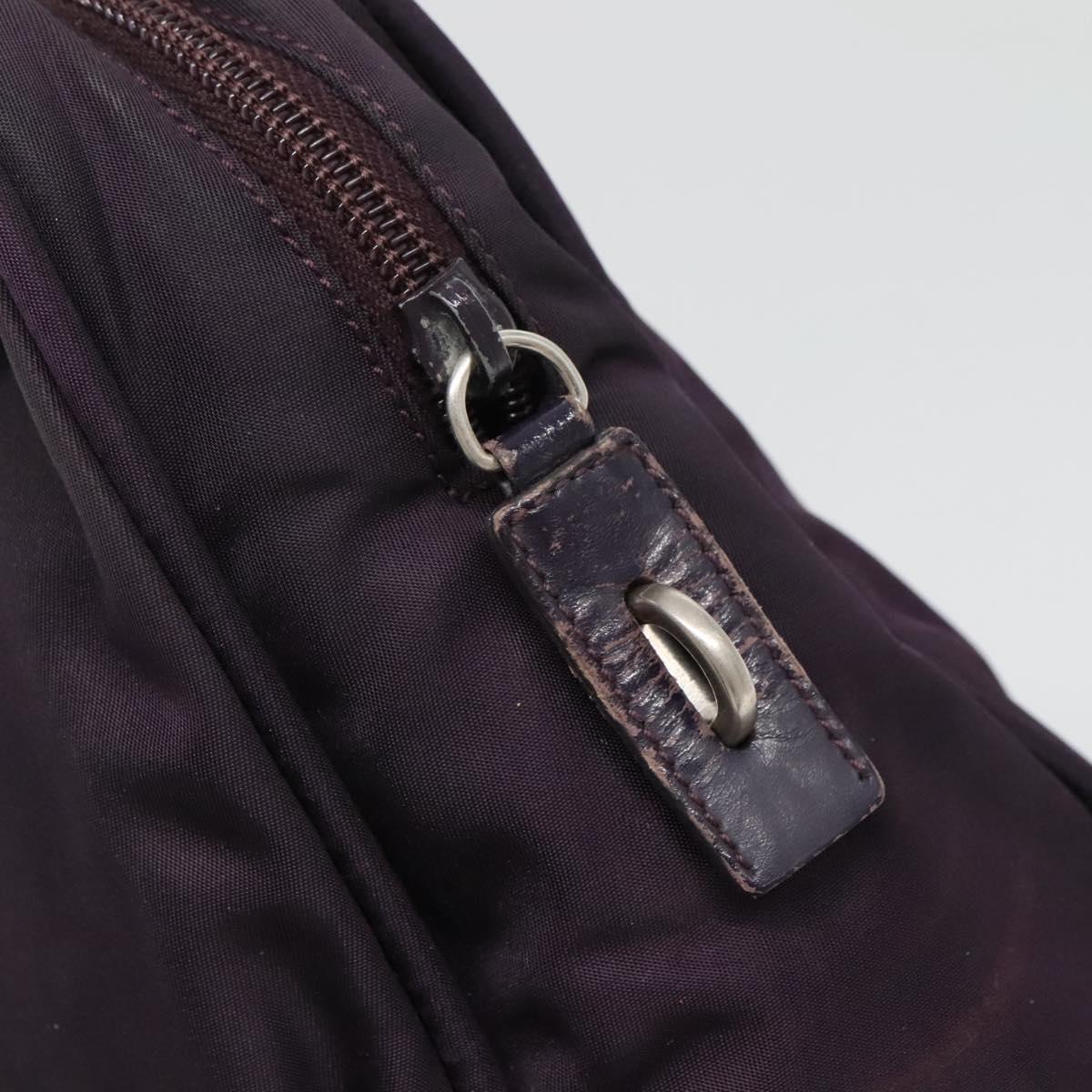 PRADA Hand Bag Nylon Purple Silver Auth ki5886
