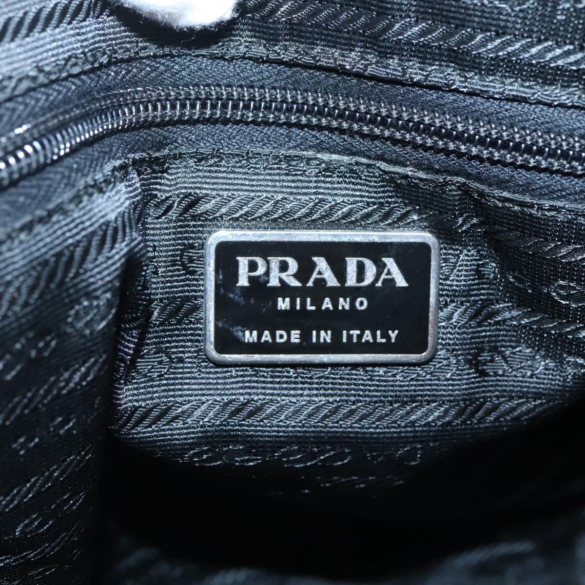 PRADA Hand Bag Nylon Purple Silver Auth ki5886