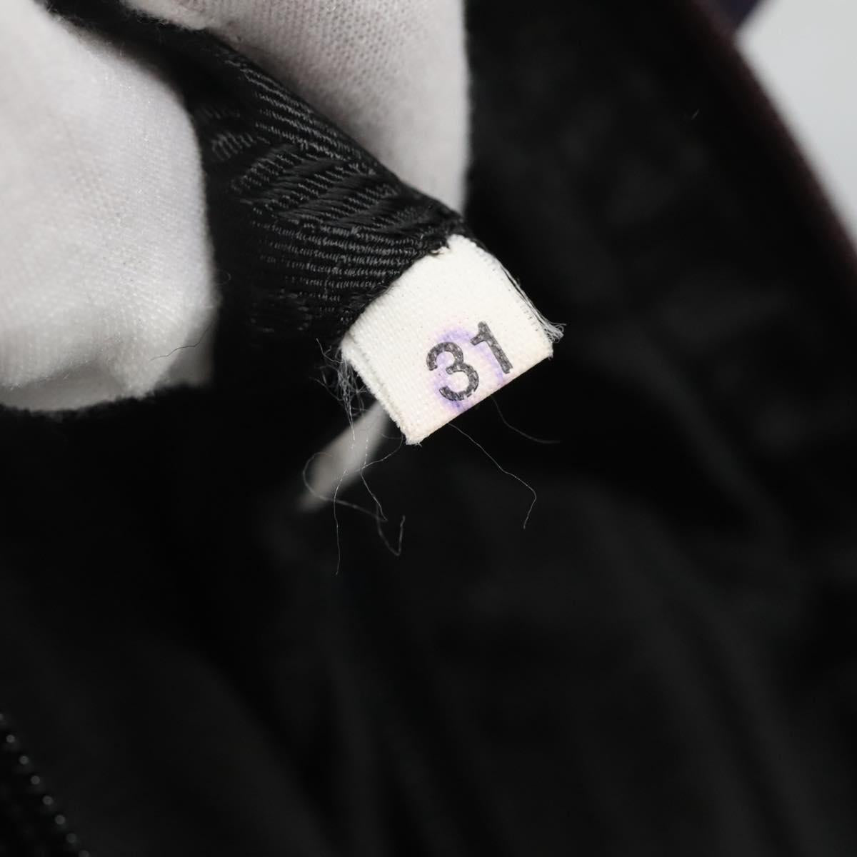 PRADA Hand Bag Nylon Purple Silver Auth ki5886