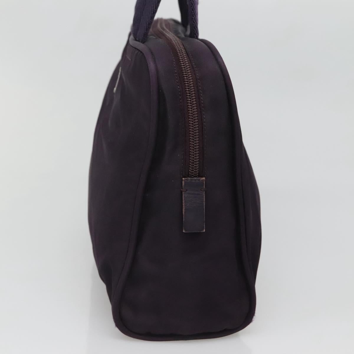 PRADA Hand Bag Nylon Purple Silver Auth ki5886