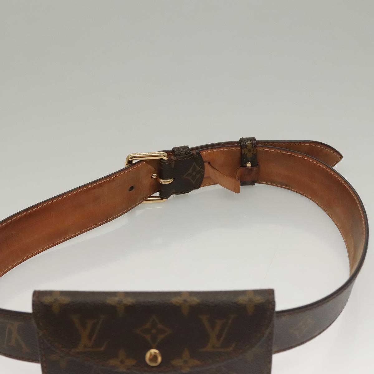 LOUIS VUITTON Monogram Ceinture Pochette Solo Waist bag M6948W LV Auth ki5888