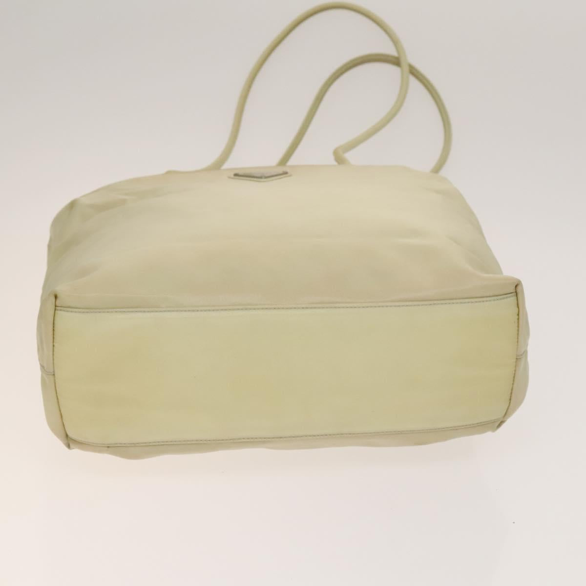 PRADA Tote Bag Nylon 4Set White Khaki black Auth ki5890