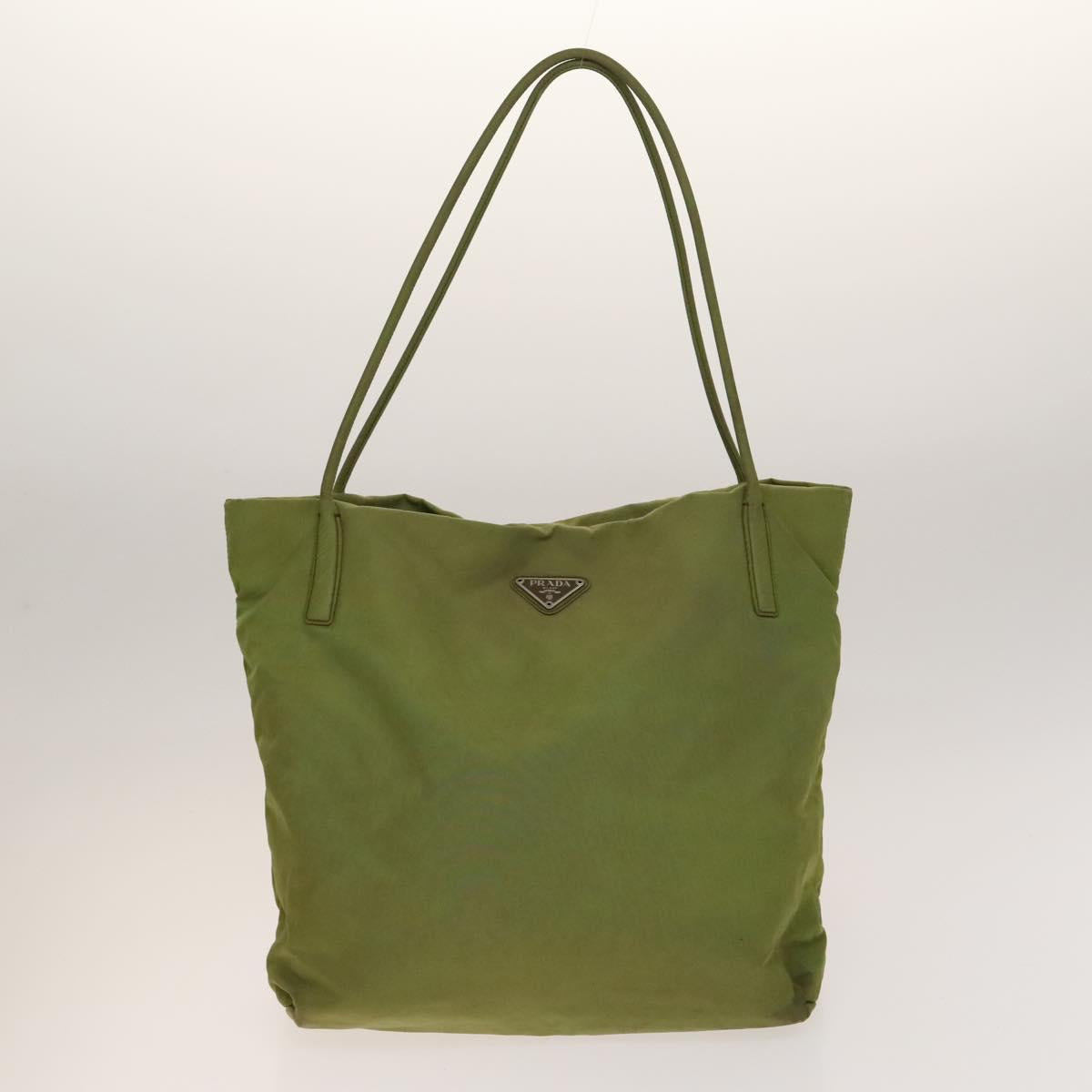 PRADA Tote Bag Nylon 4Set White Khaki black Auth ki5890