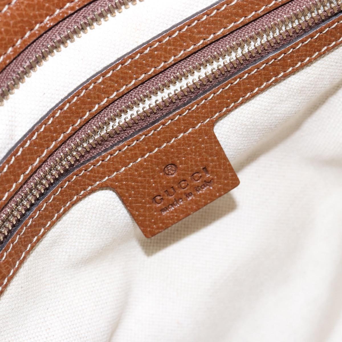 GUCCI GG Canvas Hand Bag Beige Gold 353119 Auth ki5893
