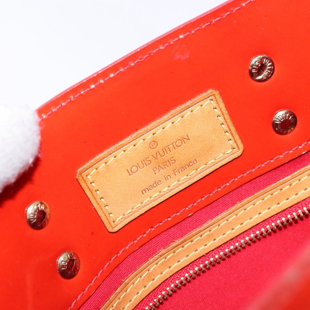 LOUIS VUITTON Monogram Vernis Reade PM Hand Bag Red Rouge M91088 LV Auth ki5902