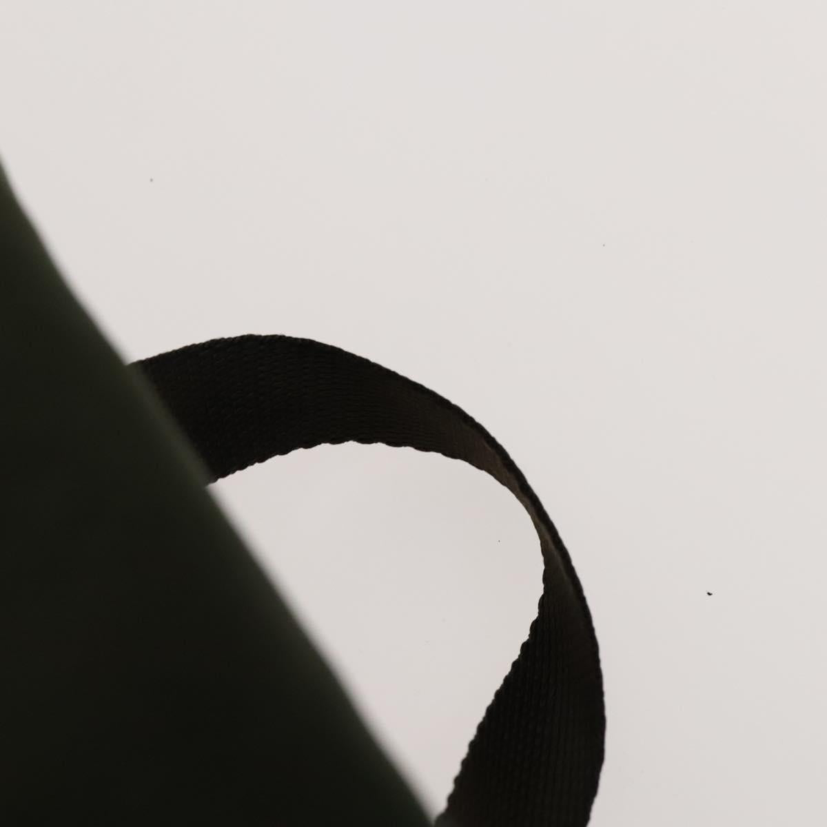 PRADA Backpack Nylon Khaki Silver Auth ki5908