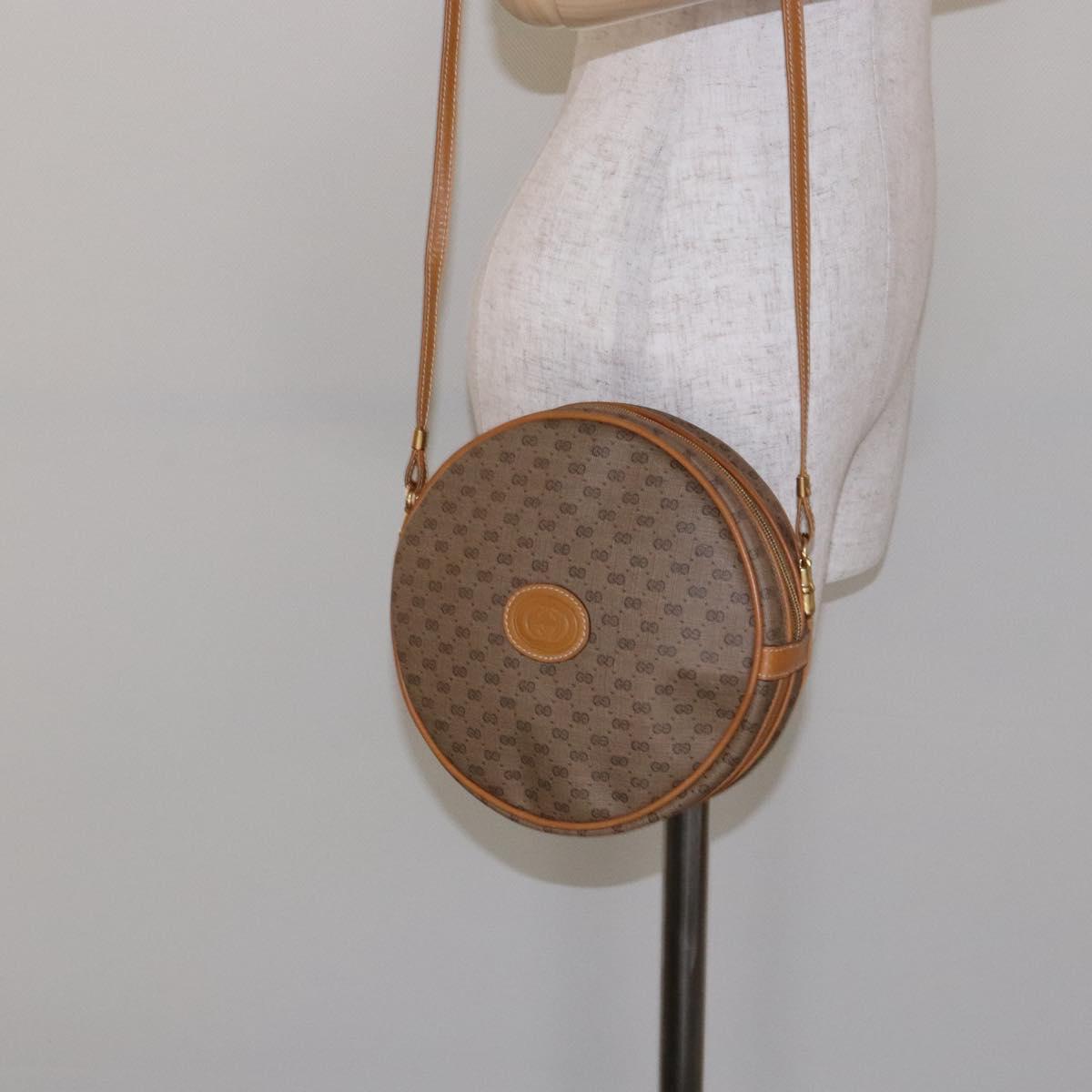 GUCCI Micro GG Supreme Shoulder Bag PVC Beige Gold 007 115 5575 Auth ki5921