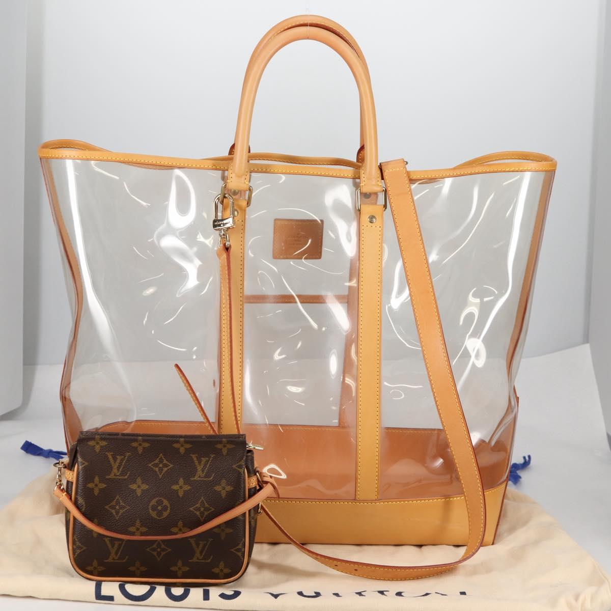 LOUIS VUITTON Isaac Mizrahi Tote Bag Vinyl Leather Clear M99027 Auth ki5924M