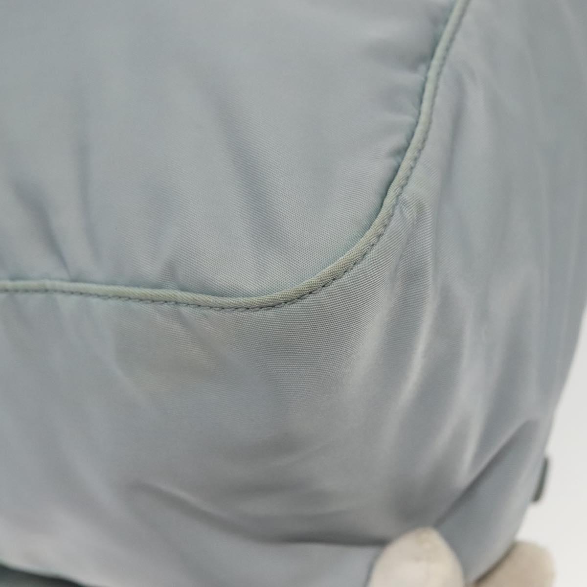 PRADA Shoulder Bag Nylon Light Blue Silver Auth ki5926