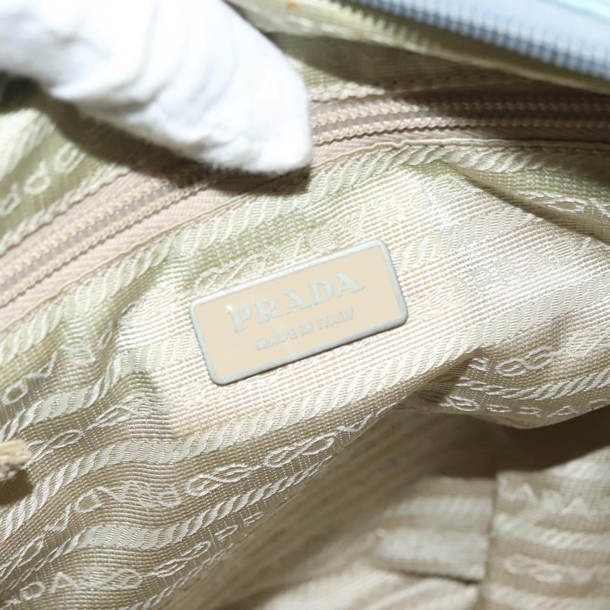 PRADA Shoulder Bag Nylon Light Blue Silver Auth ki5926